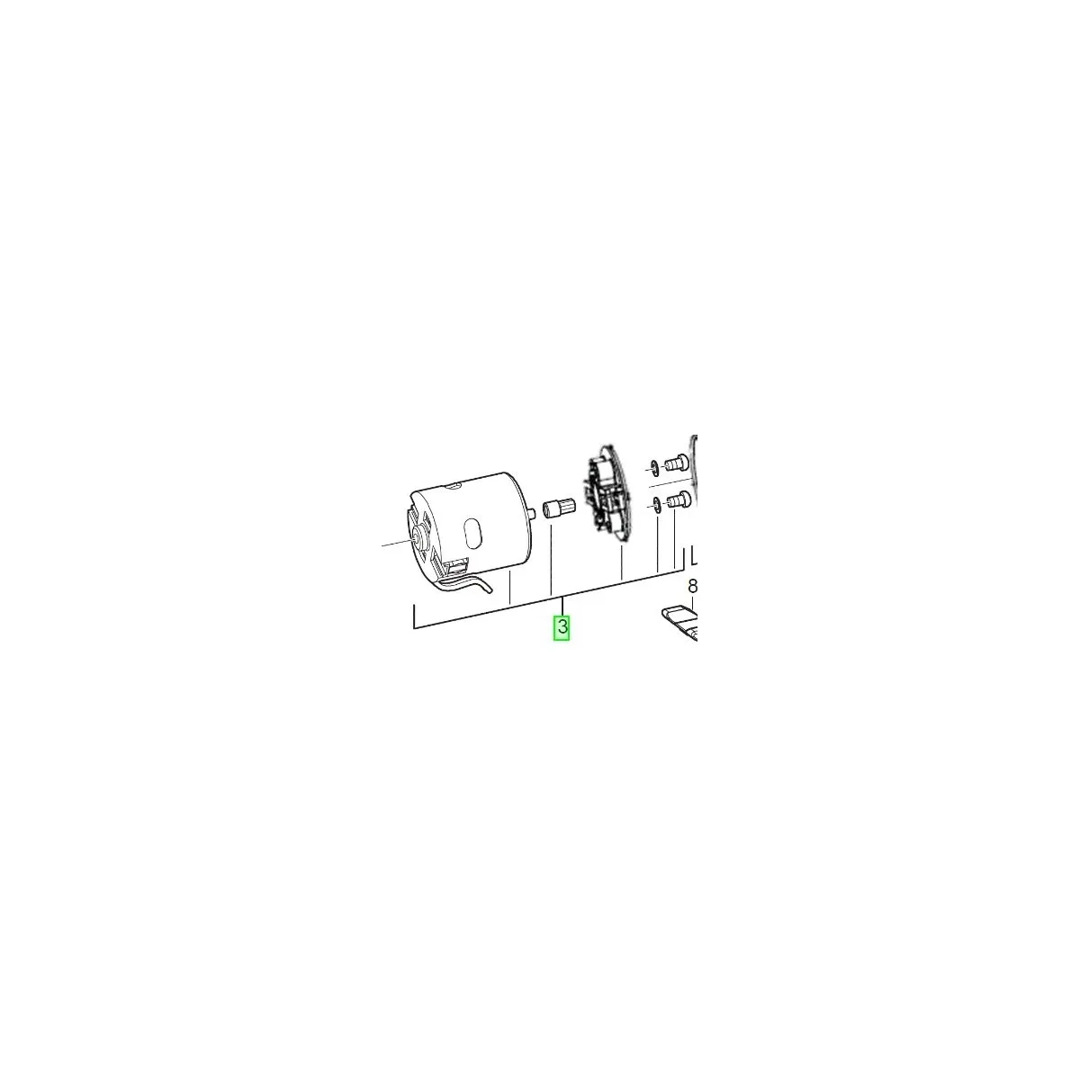 AEG 4931447194 Moteur de Perceuse, Visseuse BSS18C