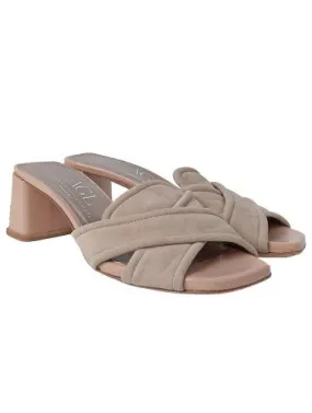 AGL Mule à talon crème style décontracté
