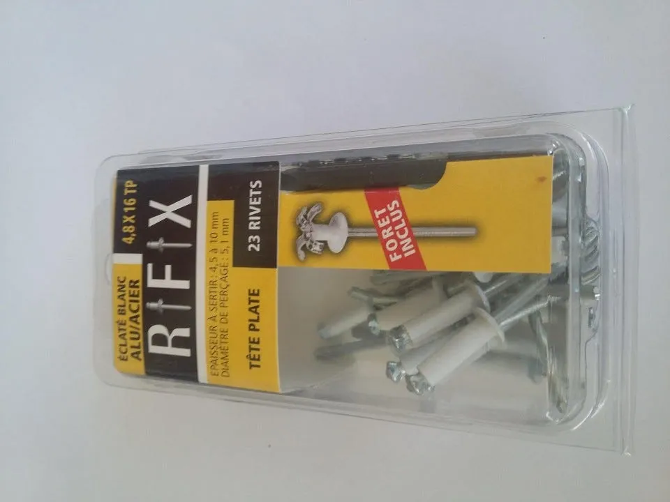 Blister Rivet éclaté Ø4.8X16mm +Foret RIFIX