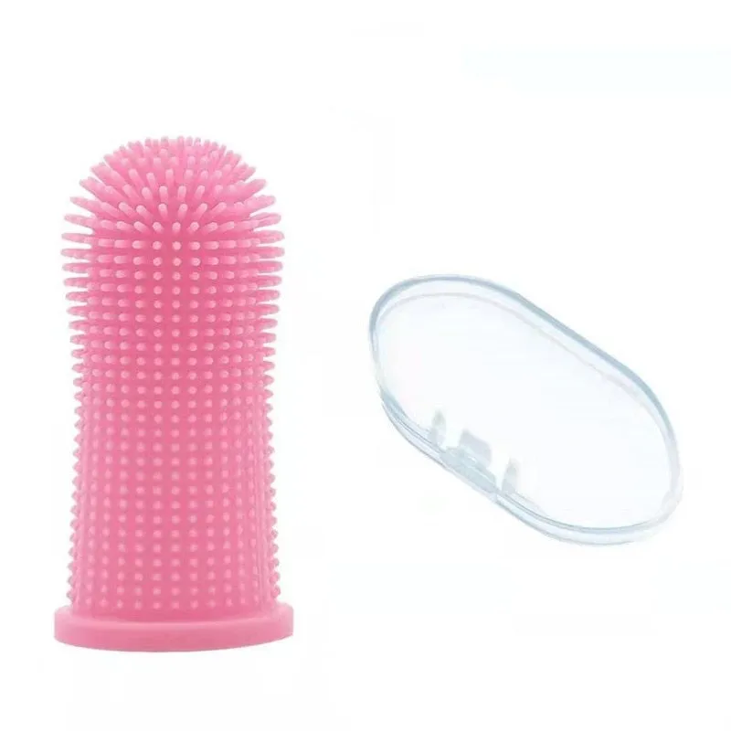 Brosse à dents en silicone pour animaux de compagnie