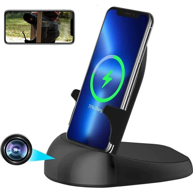 Camera Espion Full HD 1080p Wifi Chargeur Sans Fil