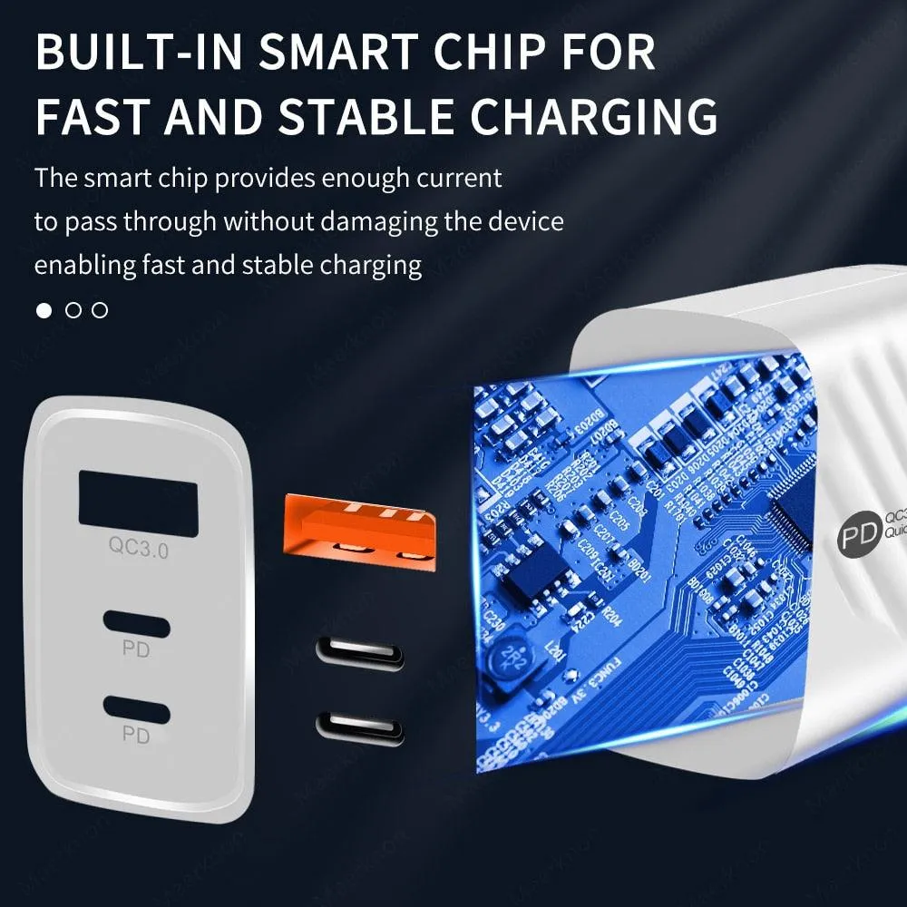 Chargeur RAPIDE 20W - USB et USB Type-C