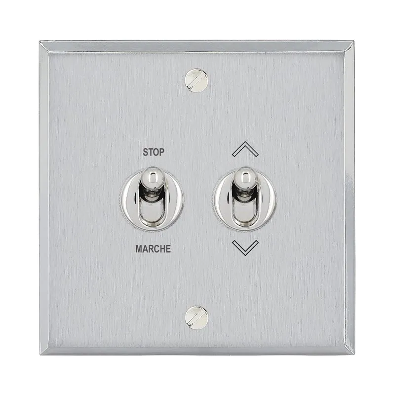 Commande volets roulants 6A acier brossé à position fixe Art d'Arnould univers Mémoire 67120 par Legrand