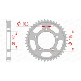 Couronne AFAM 41 dents acier pas 530 type 16900 Kawasaki ZZR1400