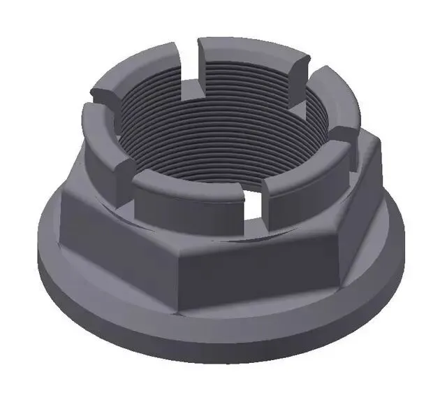 Ecrou a creneaux m 45x250