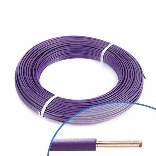 Fil électrique rigide HO7VU 1.5² violet - Couronne de 100m