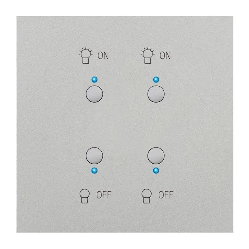 Interrupteur double lumière acier satin Art d'Arnould univers Epure MyHOME_Up 67582 par Legrand
