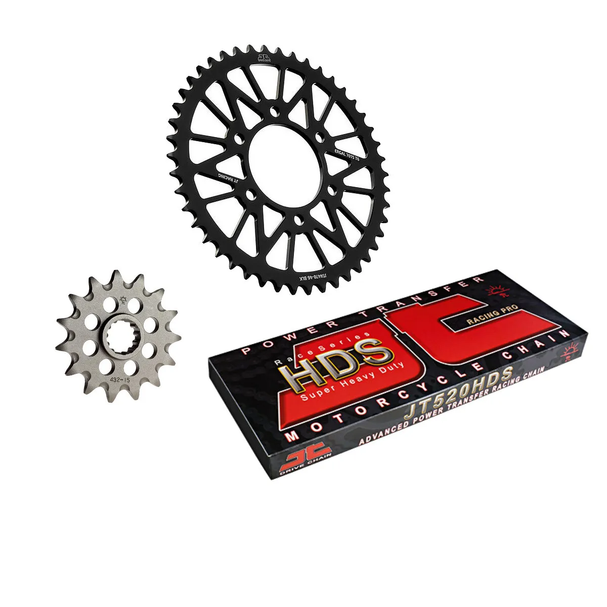 Kit chaine 520 alu anti-boue JT - 450 TC 2002-2005