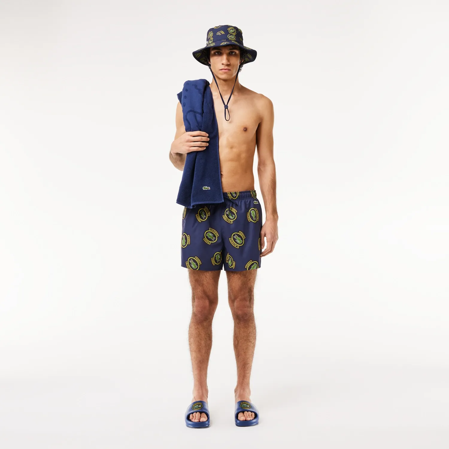 Maillot de Bain Lacoste Men MH7272 Navy Blue/Gold