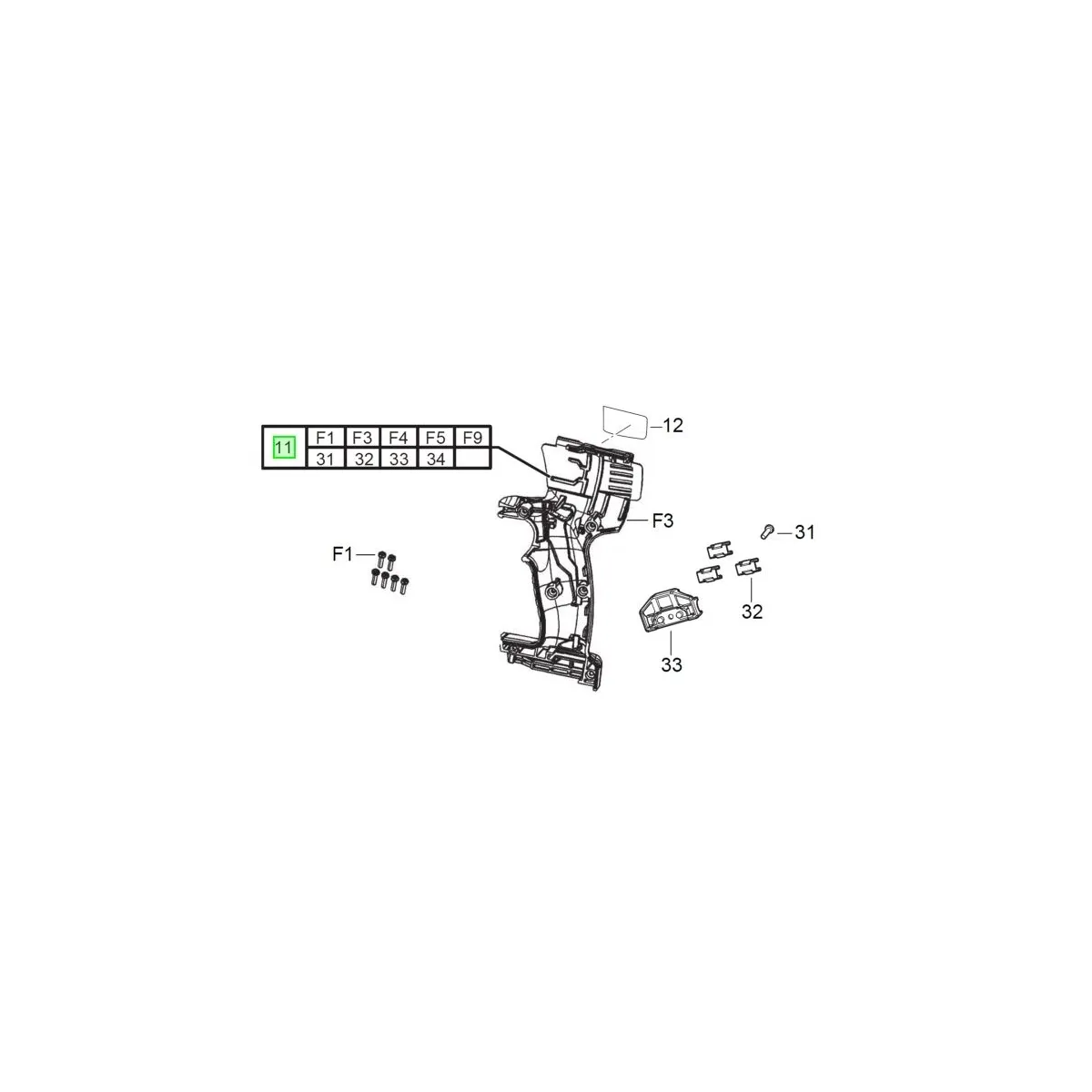 Milwaukee 200753001 Carter de Perceuse C18DD