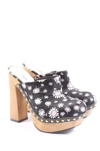 Miu Miu Mule à talon imprimé allover style décontracté