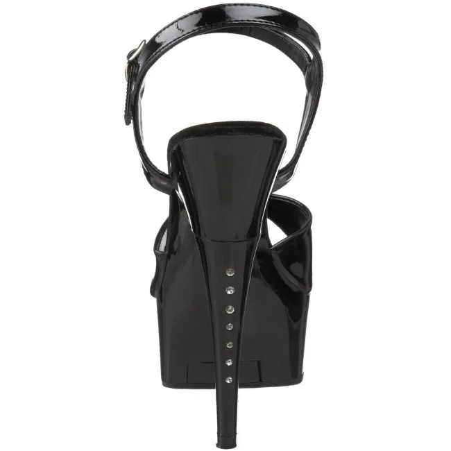 Noir Verni 15 cm CAPTIVA-609 Plateforme Haut Talon
