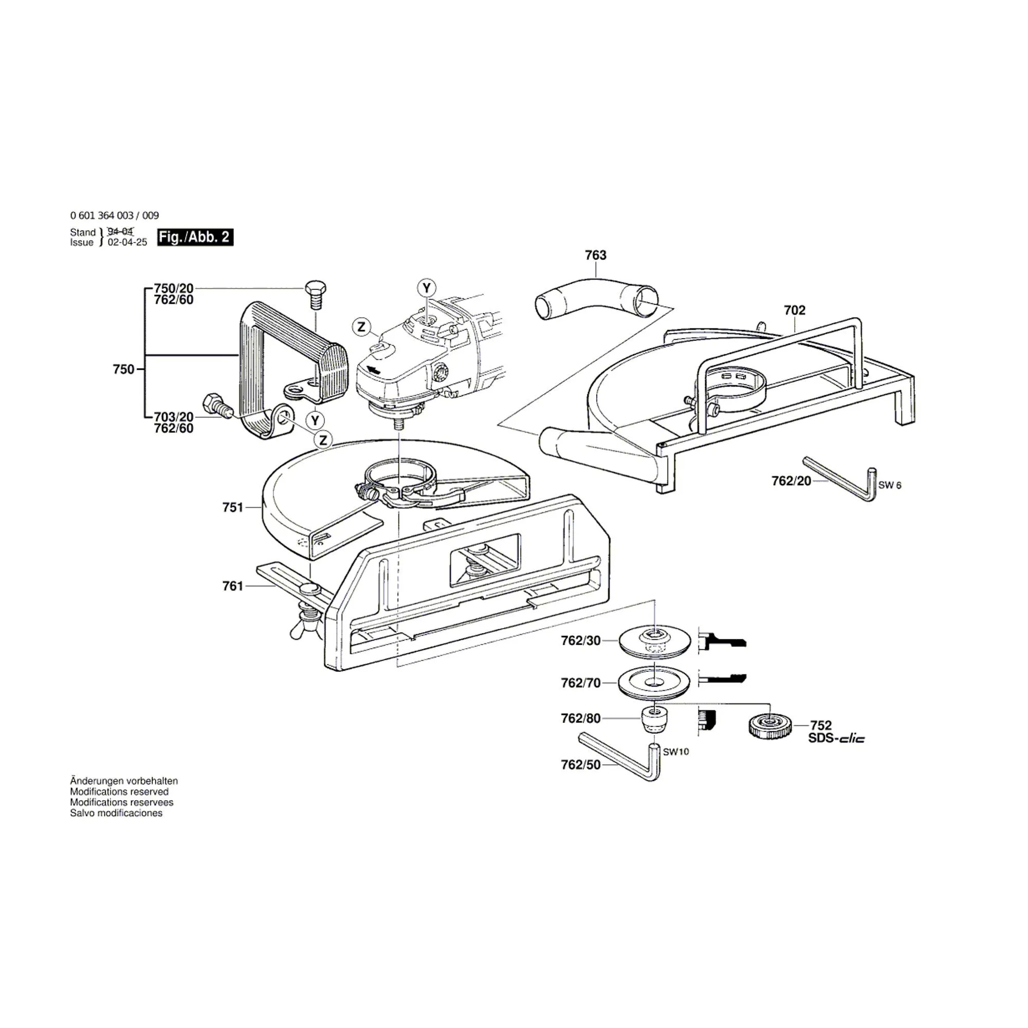 Pièces détachées Meuleuse BOSCH GWS 24-300 0601364003