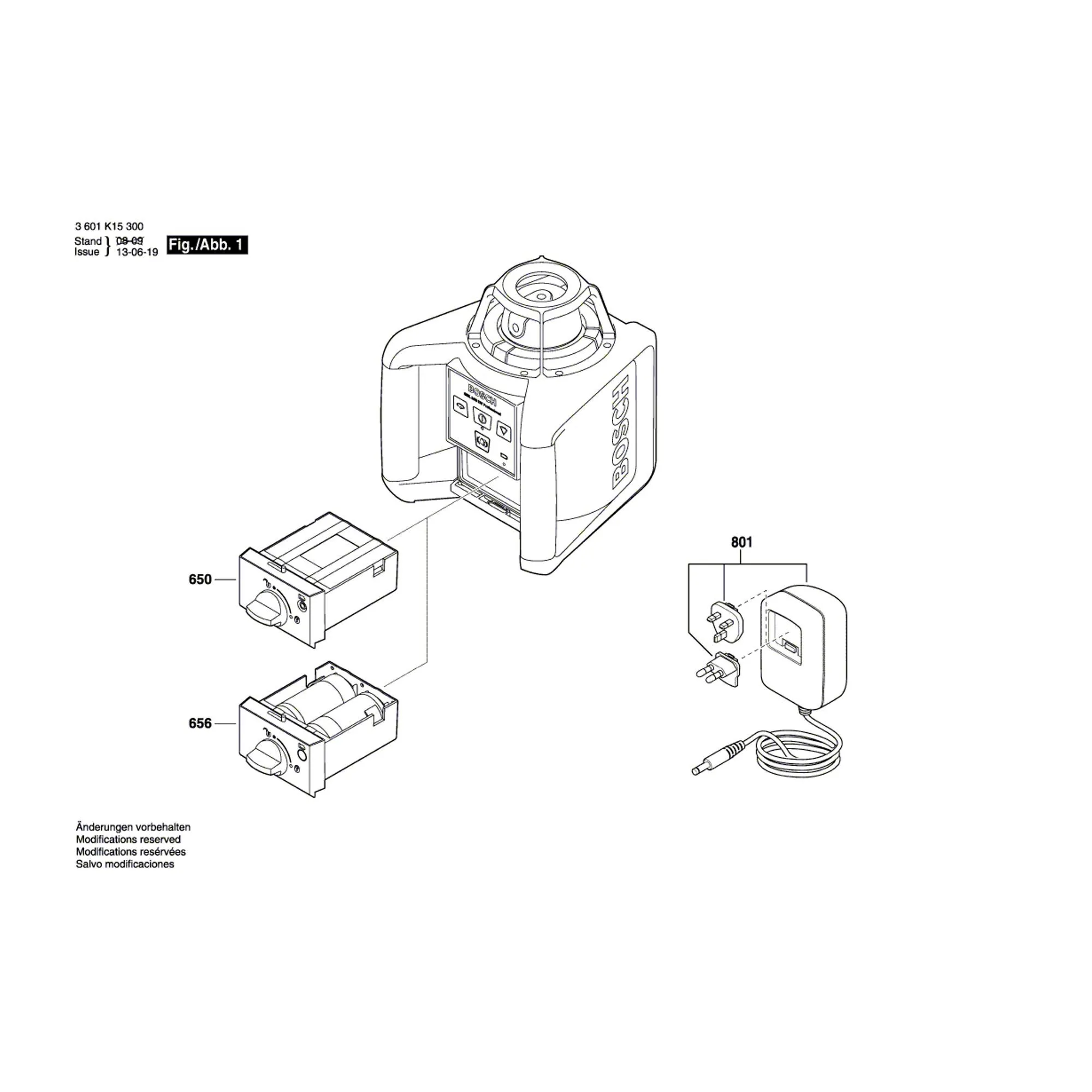 Pièces détachées Niveau BOSCH GRL 150 HV 3601K15300
