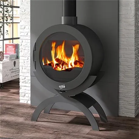 Poêle à bois Brimont 410101ANTH 10 kWatts Noir Godin