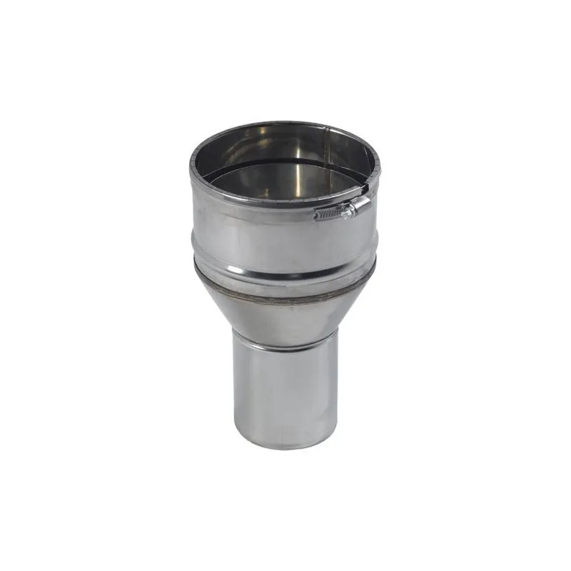 Raccord de tubage de poêle 80mm rigide mâle et flexible 110mm femelle