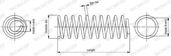 Ressort de suspension MONROE SP3390 