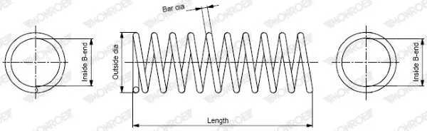 Ressort de suspension MONROE SP3903 