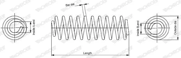 Ressort de suspension MONROE SP3913 