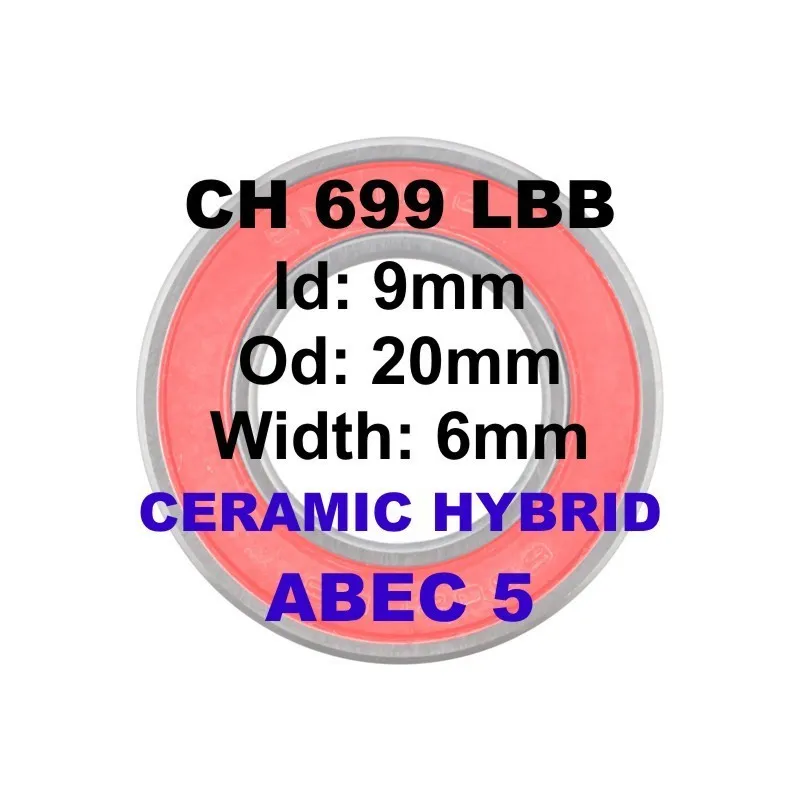 Roulement 699 LLB Céramique hybride 9x20x6