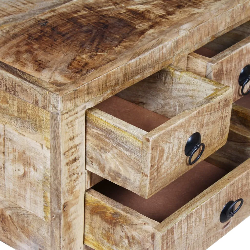 vidaXL Table basse Bois de manguier brut 70 x 70 x 40 cm 