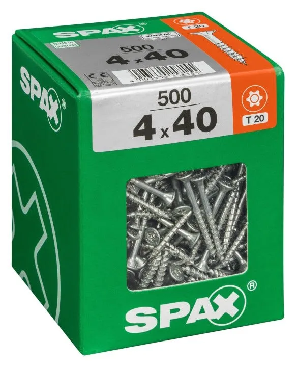 Vis universelle tête fraisée Torx Ø4x40mm (x500)