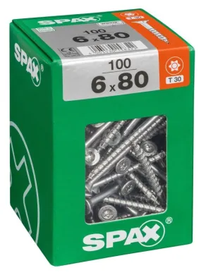 Vis universelle tête fraisée Torx Ø6x80mm (x100)